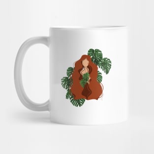 Abstract Portrait Illustration, Plant lady art 1.2 Mug